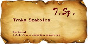 Trnka Szabolcs névjegykártya